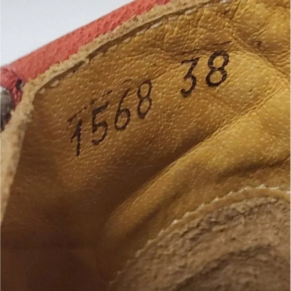 Gidigio "Patriot" Red Leather Bootie / Ankle Boots Size 38 US 7 Italy NWOB - Picture 12 of 12